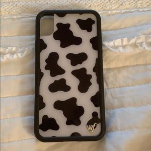 wildflower cow print phone case
